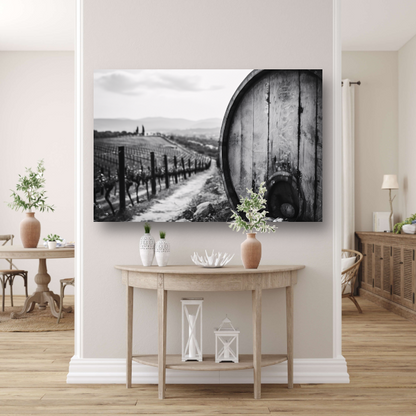 Minimalistisch Wijnvat Stilleven canvas