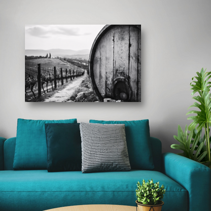 Minimalistisch Wijnvat Stilleven canvas