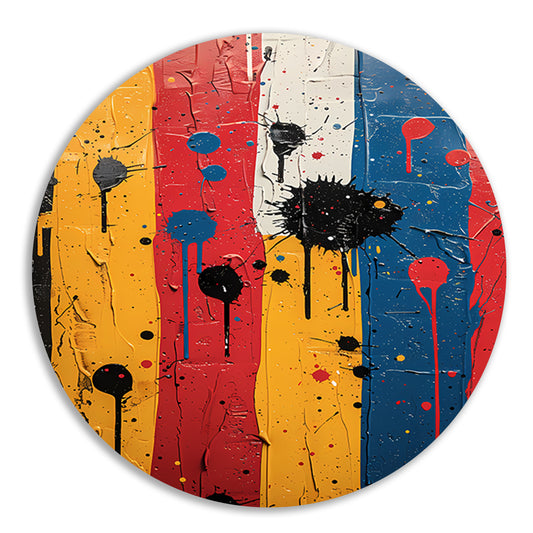 Abstract  met Kleurrijk verfspatten forex muurcirkel
