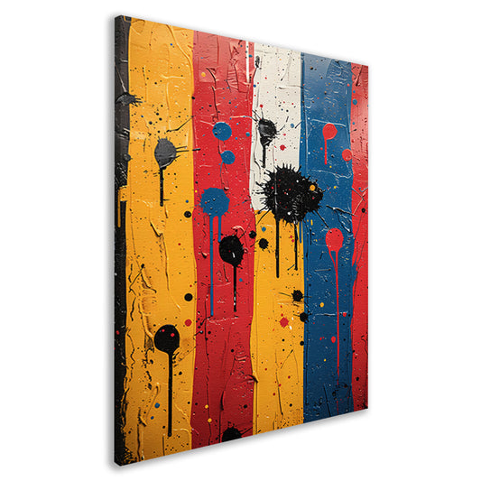 Abstract  met Kleurrijk verfspatten canvas