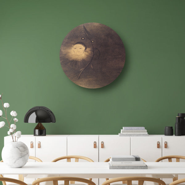Moeras bloem - Odilon Redon aluminium muurcirkel