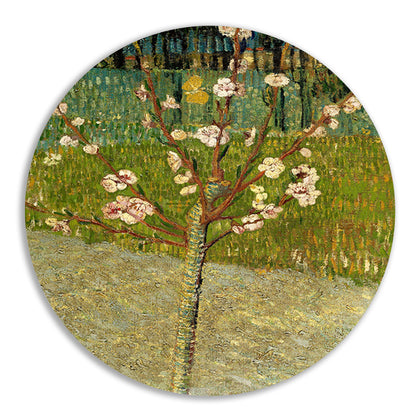 Amandelboom in bloei - Vincent van Gogh aluminium muurcirkel