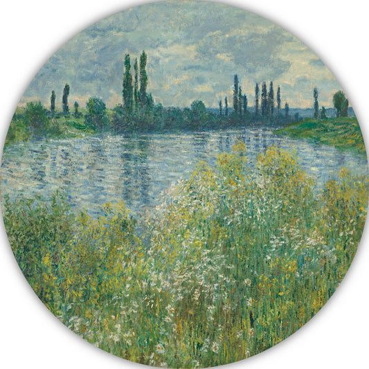 Oevers van de Seine, Vetheuil - Claude Monet forex muurcirkel