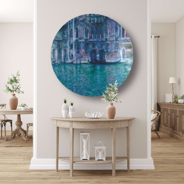 Palazzo Da Mula Morosini - Claude Monet aluminium muurcirkel