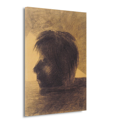 Hoofd van Orpheus drijvend in het water - Odilon Redon canvas