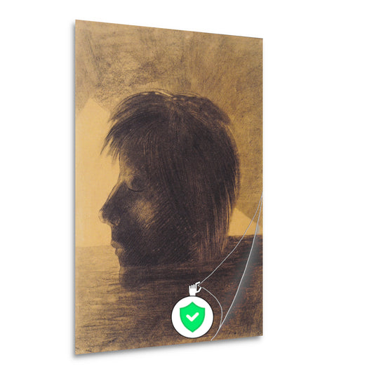 Hoofd van Orpheus drijvend in het water - Odilon Redon poster