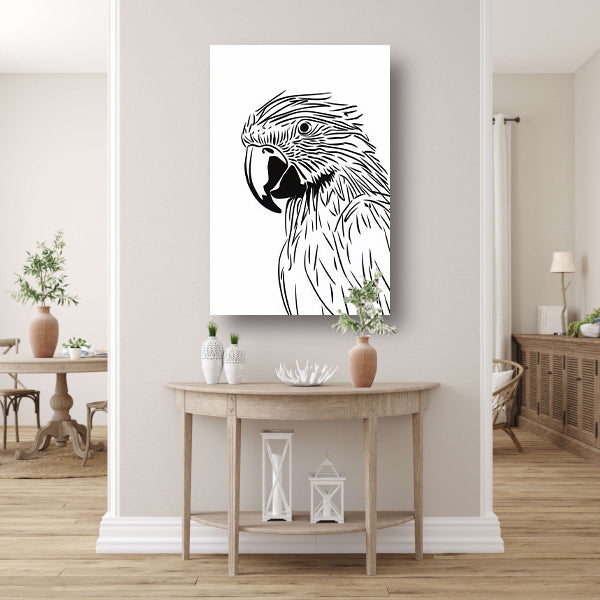Minimalistische zwart-wit adelaar lijntekening poster