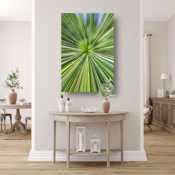 Abstracte Groene Explosie van Beweging en Licht acrylglas
