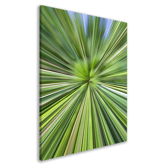 Abstracte Groene Explosie van Beweging en Licht canvas
