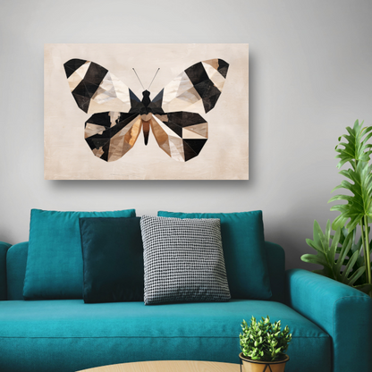 Geometrische Art Deco Stijl Vlinderontwerp acrylglas