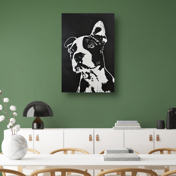 Minimalistisch Straathond Portret poster