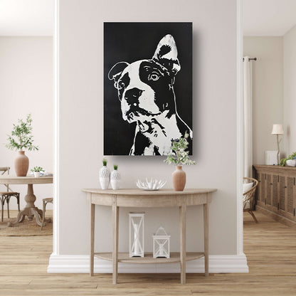 Minimalistisch Straathond Portret poster