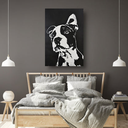 Minimalistisch Straathond Portret poster