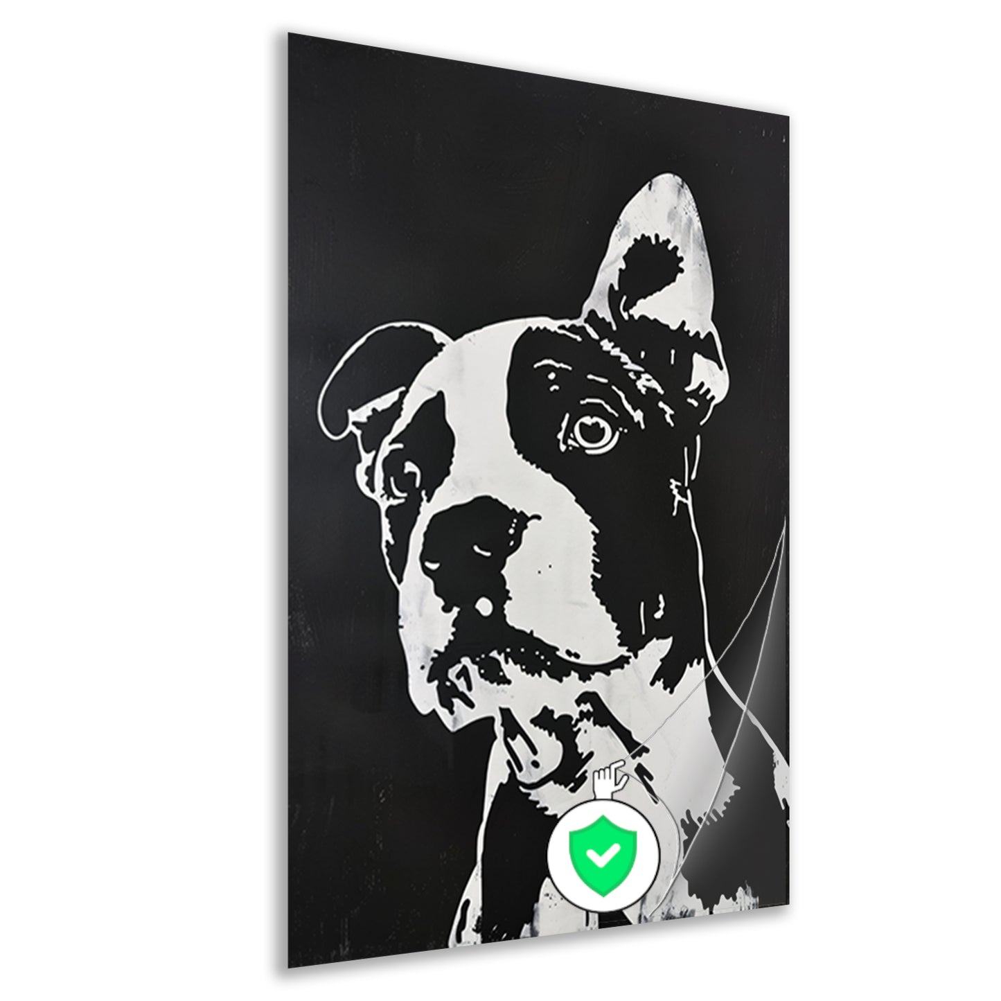 Minimalistisch Straathond Portret poster