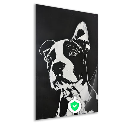 Minimalistisch Straathond Portret poster