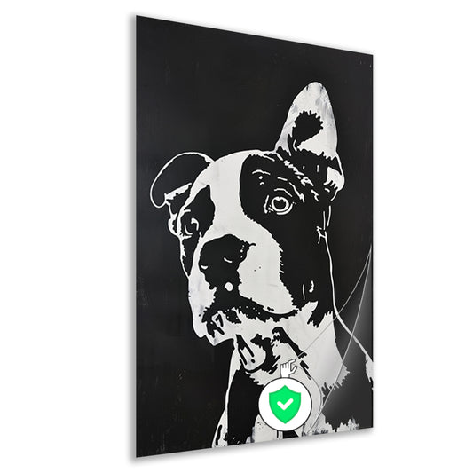Minimalistisch Straathond Portret poster