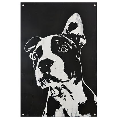 Minimalistisch Straathond Portret tuinposter