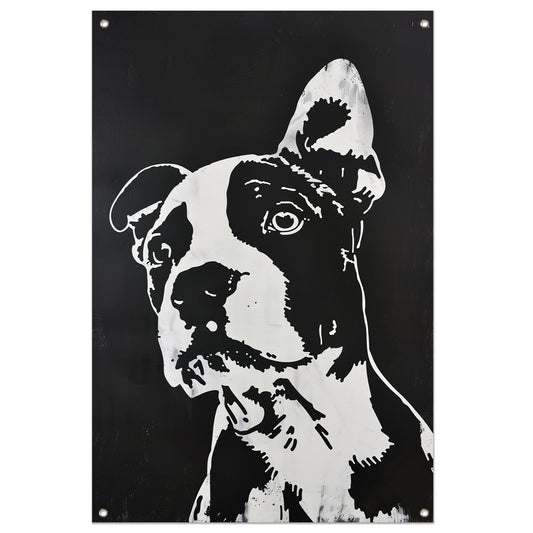 Minimalistisch Straathond Portret tuinposter