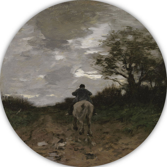 Huiswaarts - Anton Mauve aluminium muurcirkel