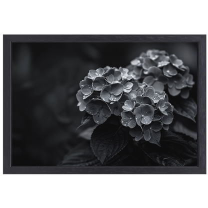 Hydrangeas in Vaas canvas met baklijst