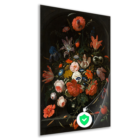 Bloemen in een glazen vaas - Abraham Mignon poster