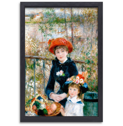 Op het Terras - Pierre-Auguste Renoir canvas met baklijst