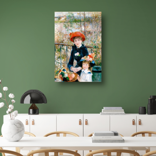 Op het Terras - Pierre-Auguste Renoir canvas met baklijst