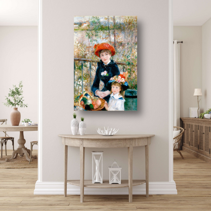 Op het Terras - Pierre-Auguste Renoir canvas met baklijst