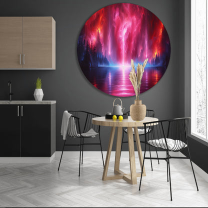 Mystieke natuur en magische luchten reflectie forex muurcirkel