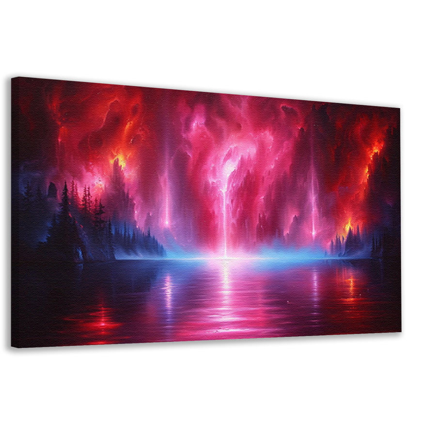 Mystieke natuur en magische luchten reflectie canvas