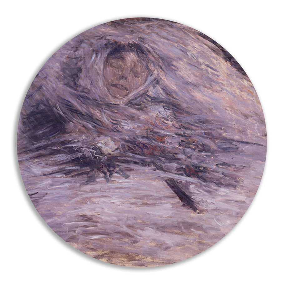 Camille Monet op haar sterfbed - Claude Monet forex muurcirkel