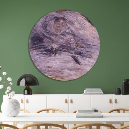 Camille Monet op haar sterfbed - Claude Monet aluminium muurcirkel