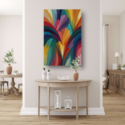 Abstracte Dans van Levendige Kleuren canvas