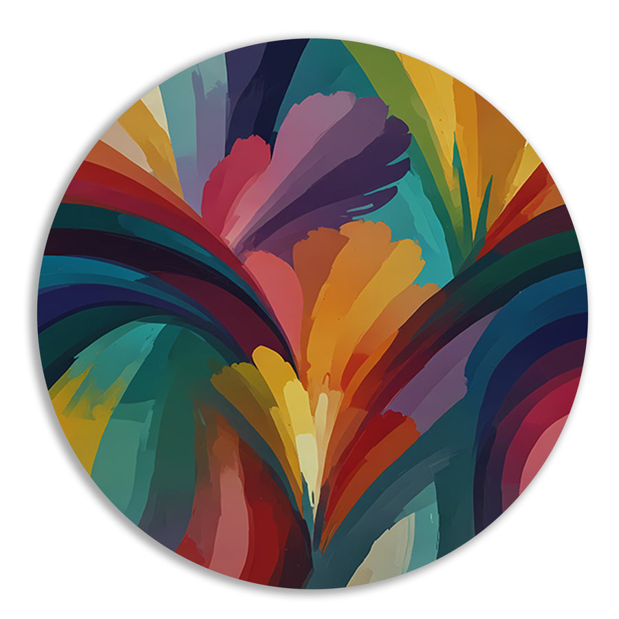 Abstracte Dans van Levendige Kleuren forex muurcirkel