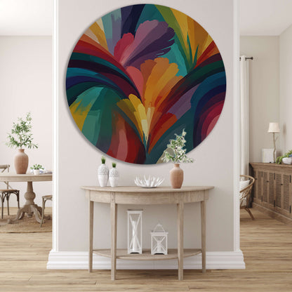 Abstracte Dans van Levendige Kleuren forex muurcirkel