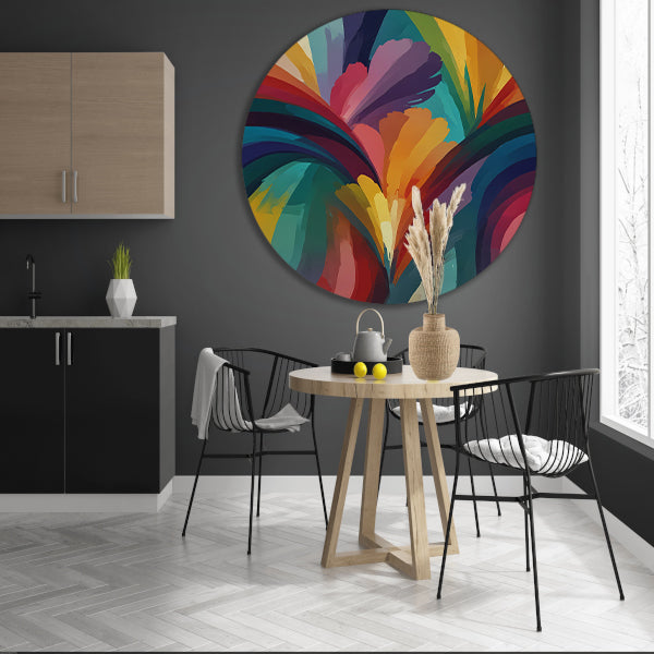 Abstracte Dans van Levendige Kleuren forex muurcirkel