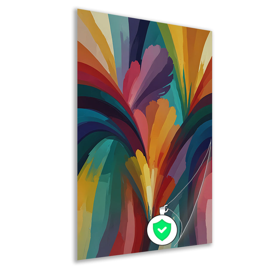Abstracte Dans van Levendige Kleuren poster