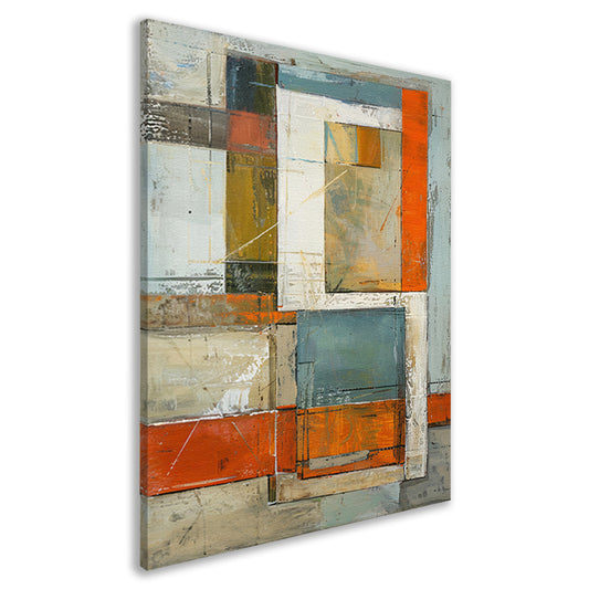 Moderne abstracte geometrische kunst met kleuren canvas