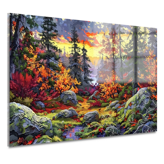 Avondschemering in het bos - Van Gogh acrylglas