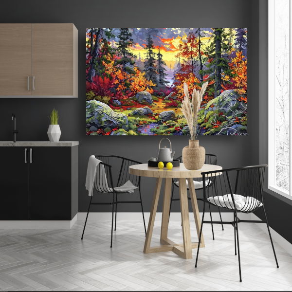 Avondschemering in het bos - Van Gogh canvas