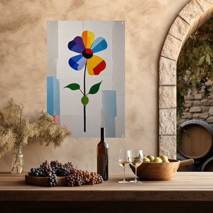 Abstracte Weergave van Kleurrijke Bloem tuinposter