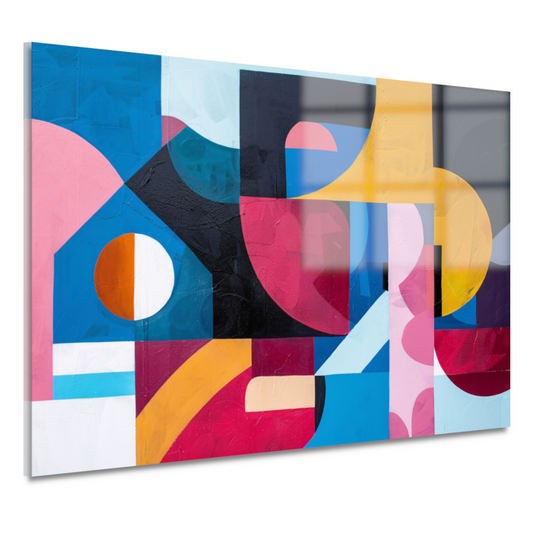 Abstracte Dans van Kleur en Vorm acrylglas