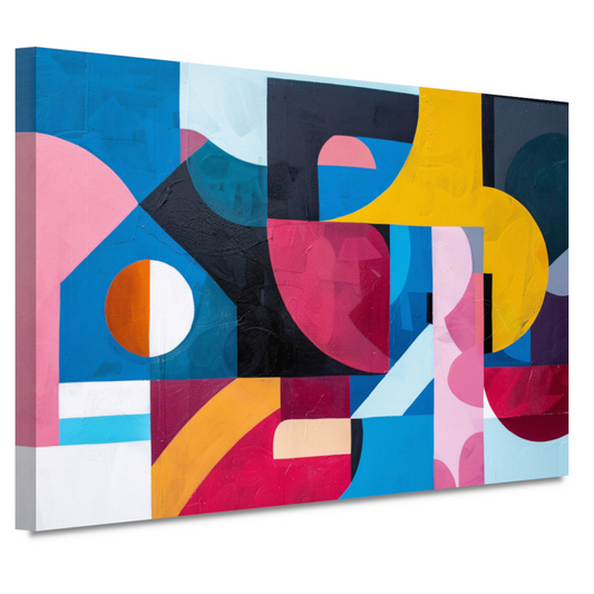 Abstracte Dans van Kleur en Vorm canvas