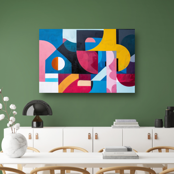 Abstracte Dans van Kleur en Vorm poster
