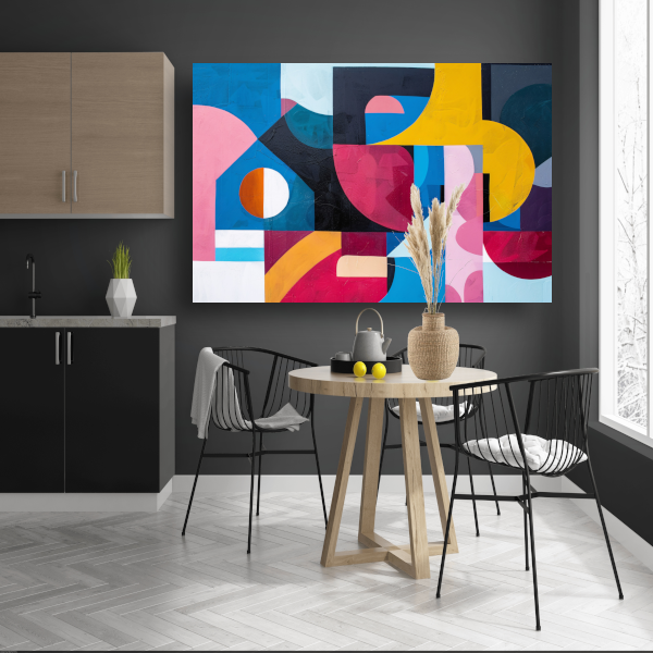 Abstracte Dans van Kleur en Vorm poster