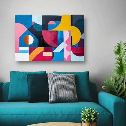 Abstracte Dans van Kleur en Vorm poster