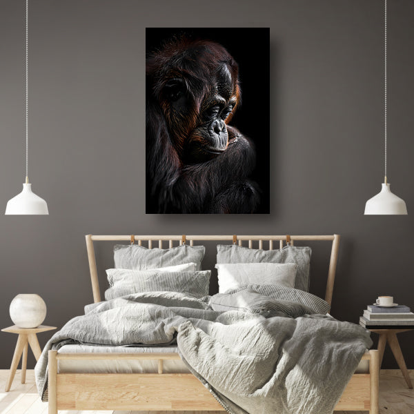 Diepzinnige blik van een Orang-oetan canvas