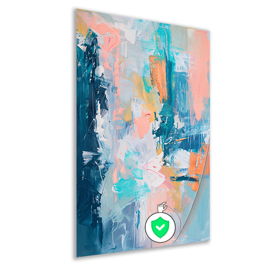 Kleurrijk abstract schilderij voor modern interieur poster