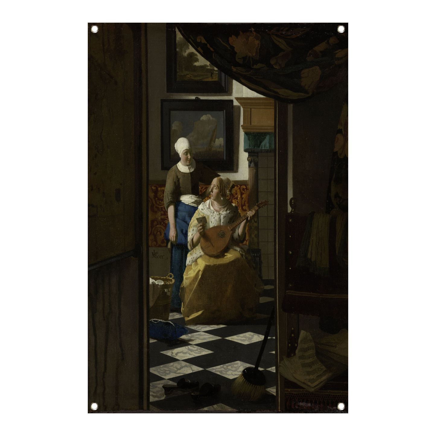 De liefdesbrief - Johannes Vermeer tuinposter