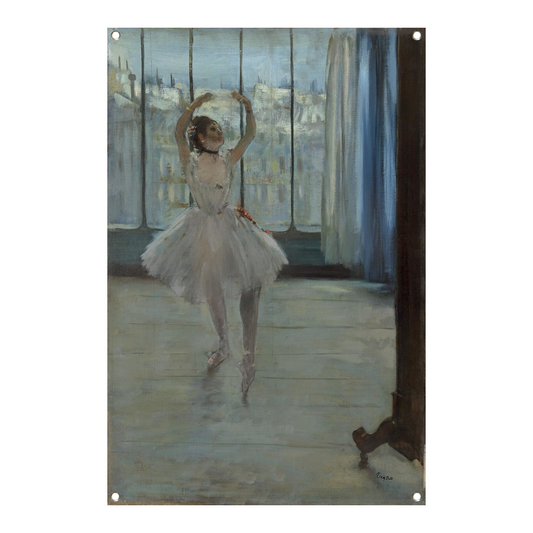 Danser poseren voor een fotograaf - Edgar Degas tuinposter